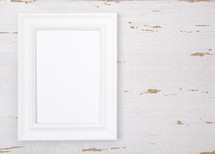 frame with blank paper 