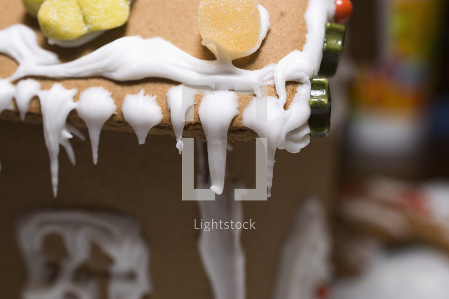 gingerbread house closeup 