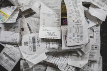 pile of receipts 