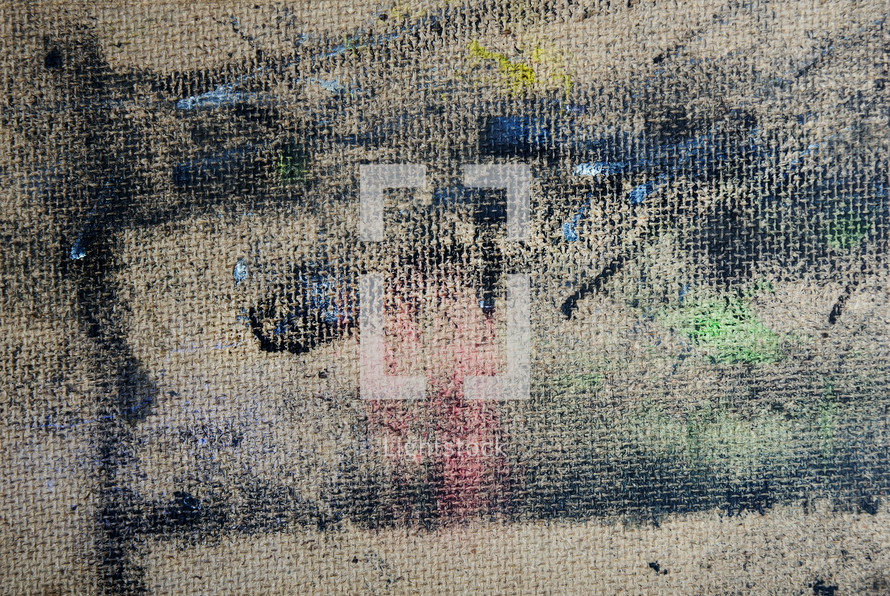 Close-up photo of the dirty wooden texture with paint spots