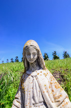 a statue of Mary 