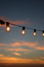 hanging string of lights 