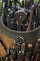 Tools in a caddie.