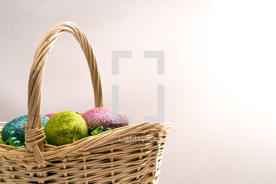 Easter Eggs in a basket 