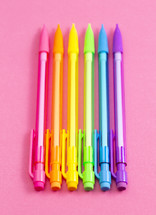 rainbow colored mechanical pencils 