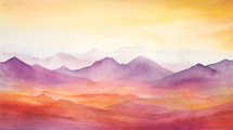Beauitful sunset abstract watercolor background. 