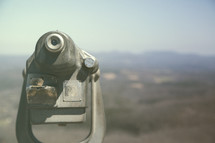 A viewing camera - a mountainous terrain in the distance