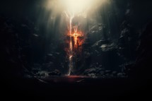 Cross in the dark