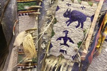 indigenous woven tapestries and beads 