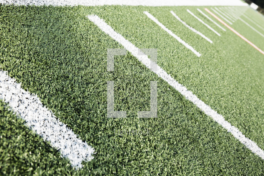 lines on a football field.