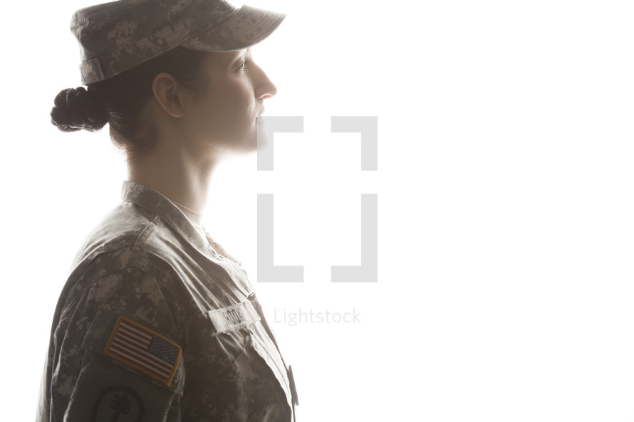 side profile of a soldier 