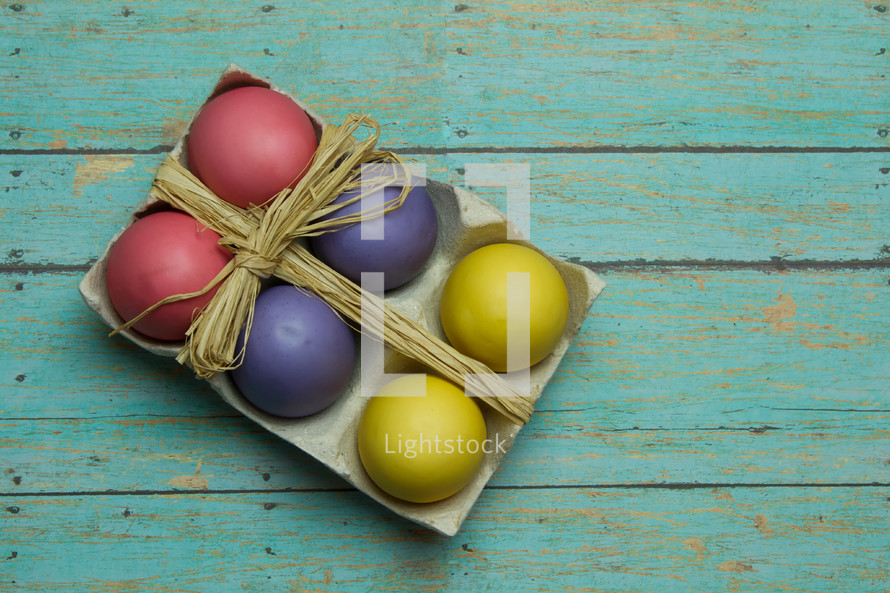 Easter Eggs in a carton 