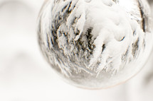 snowy scene in a glass orb