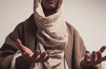 Joseph with open palms 