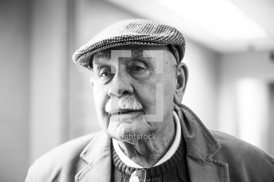 head shot of an elderly man