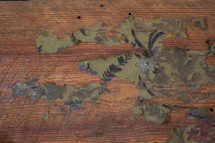 damaged floral fabric 