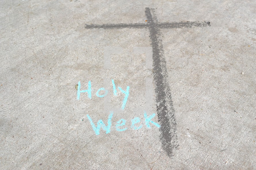 Holy Week with cross 