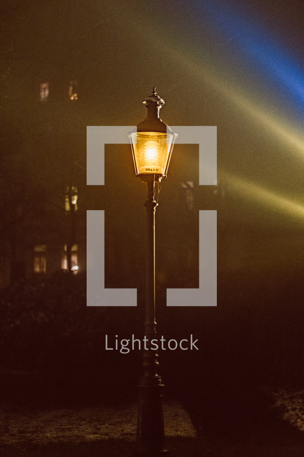 lamppost at night 