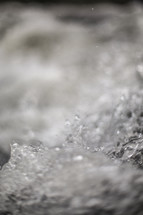 closeup of churning water 