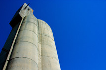 a metal silo 