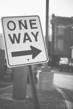 One Way sign 