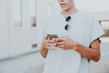 young man texting 