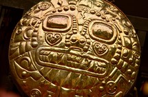 Ancient Peruvian Inca symbol of the sun and life 