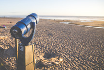 telescope on a beach 