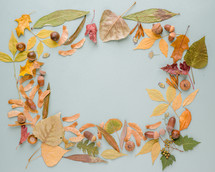 fall leaves frame  