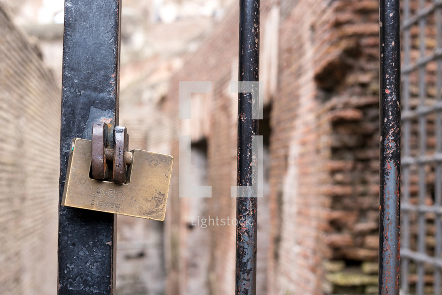 lock on a gate 