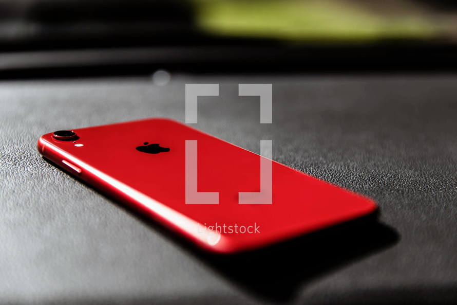 red iPhone 
