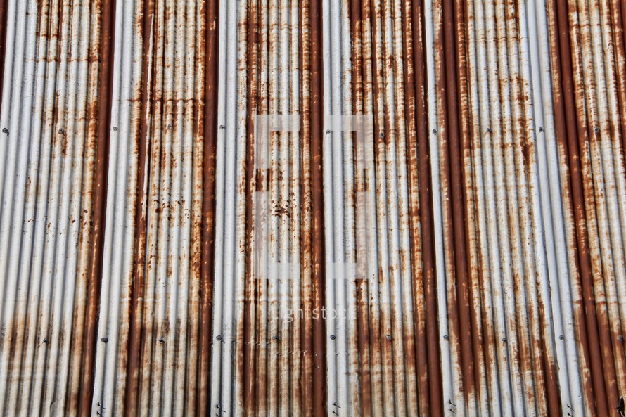 Rusted metal wall background 