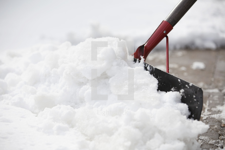 shoveling snow 