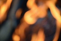 defocused flames and tongues of fire 
