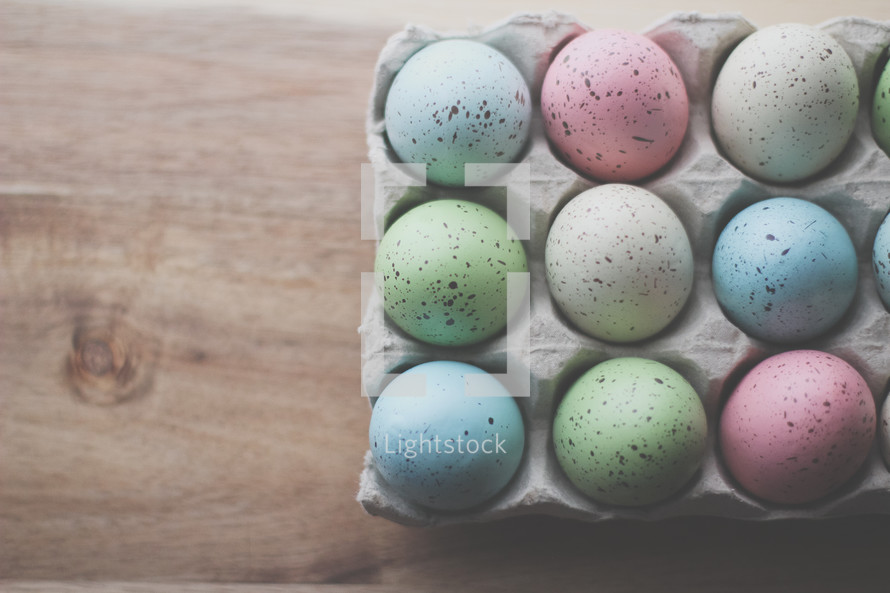 dyed speckled Easter eggs 