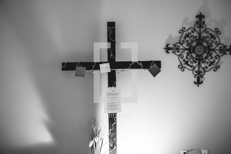 cross with prayers attached