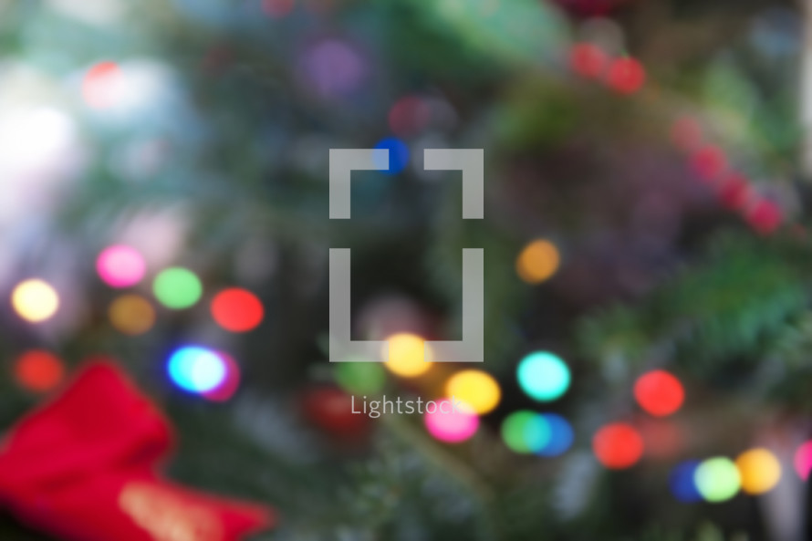 Christmas Tree Blur Background