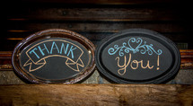 "Thank you" plaques.
