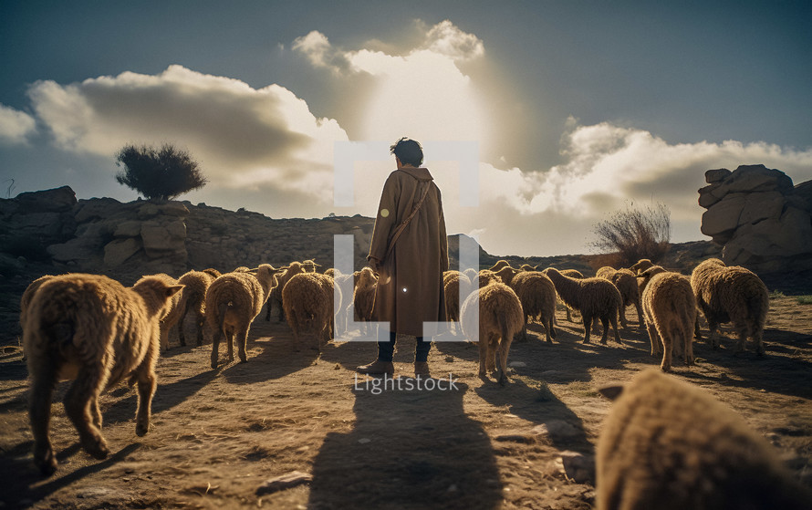 David amongst the sheep