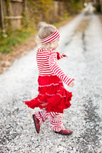 toddler girl running 