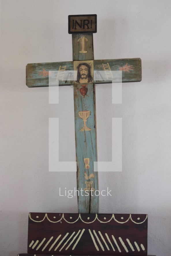 handmade wooden cross in Mexico 