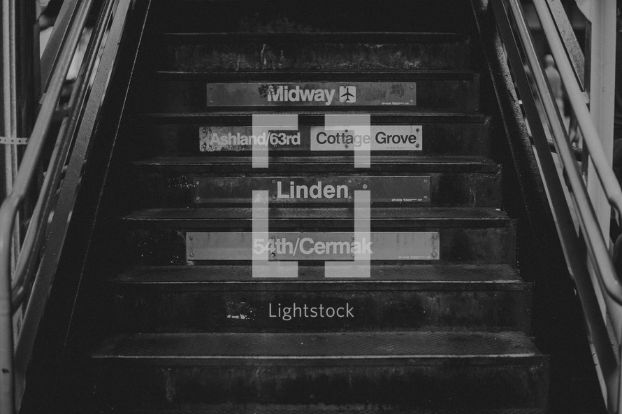 steps in a subway