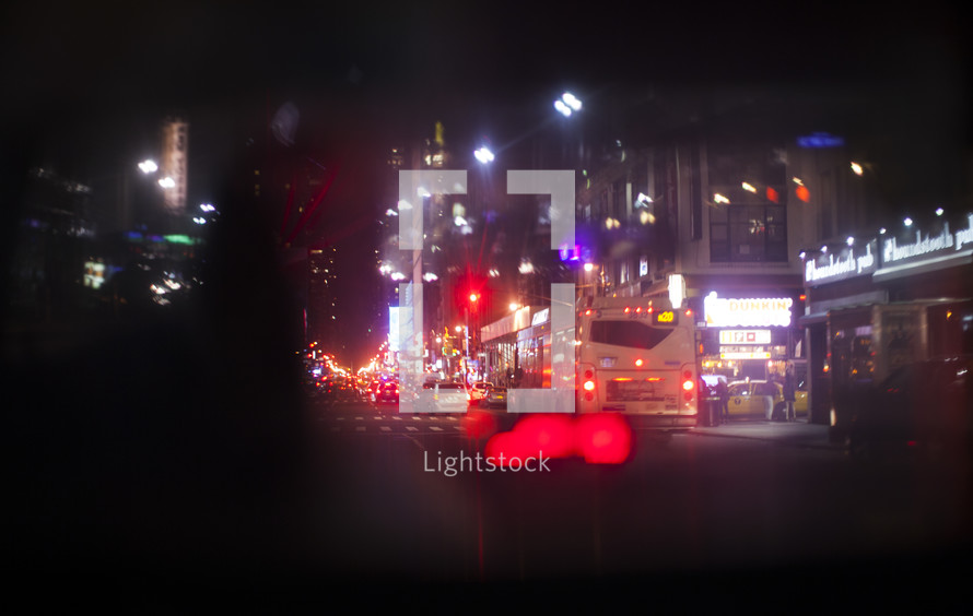 City traffic at night.