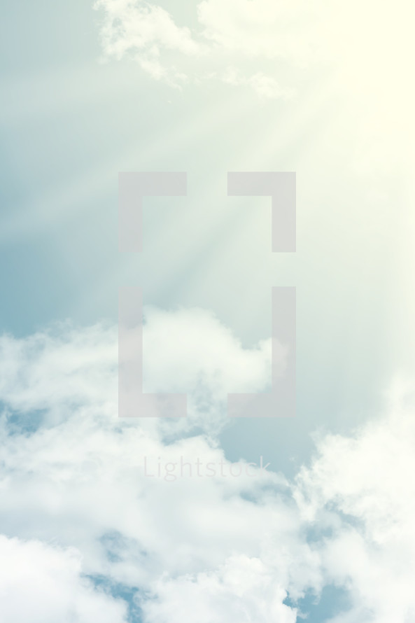 sunlight and clouds background.