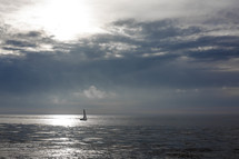 sailboat on the calm sea 