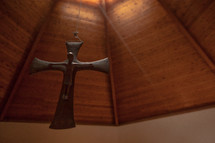 hanging cross in the Hermitage Sanctuary 