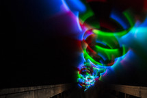 rainbow tunnel of light
