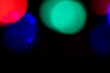 colorful bokeh lights at night 