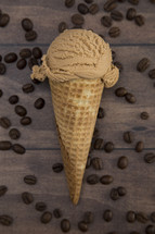 coffee ice cream cone 