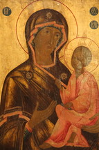painting of Mary and baby Jesus